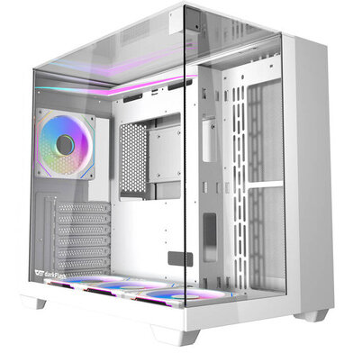 Carcasa pentru Computer TH285 ATX M-ATX ITX + 4 Ventilatoare Alb