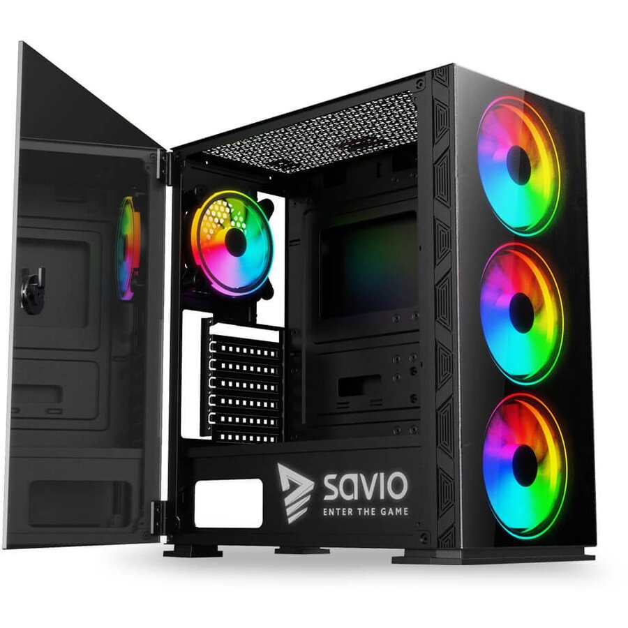 Carcasa Prime X1 Gaming ARGB Panou Sticla Negru