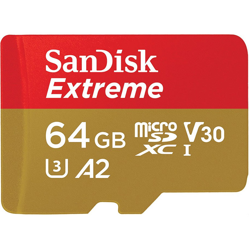 Card Extreme R170/W80 microSDXC 64GB UHS-I U3 A2 Clasa 10 cu adaptor SD