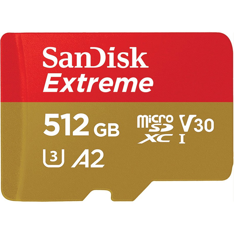 Card Extreme R190/W130 microSDXC 512GB UHS-I U3 A2 Clasa 10 cu adaptor SD