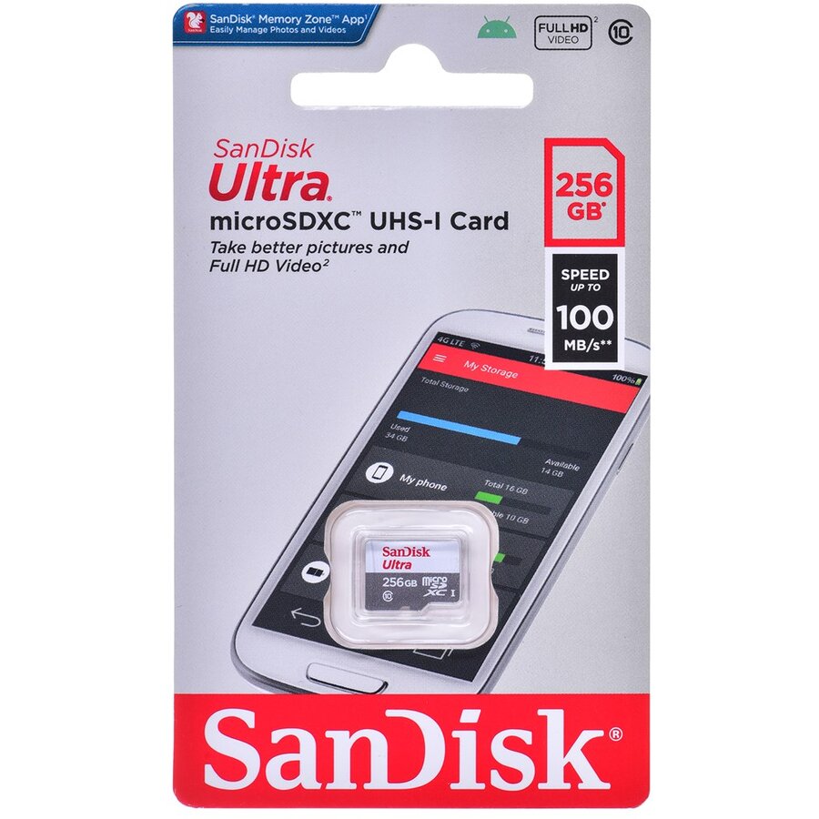 Card Ultra R100 microSDXC 256GB UHS-I Clasa 10