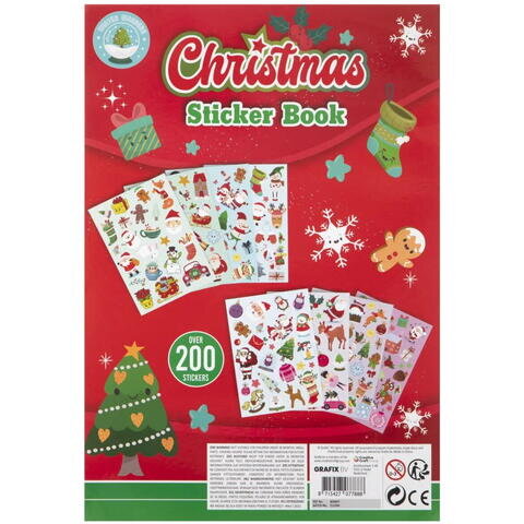 Carte Cu 200 Abtibilduri - Magia Craciunului 3ani+