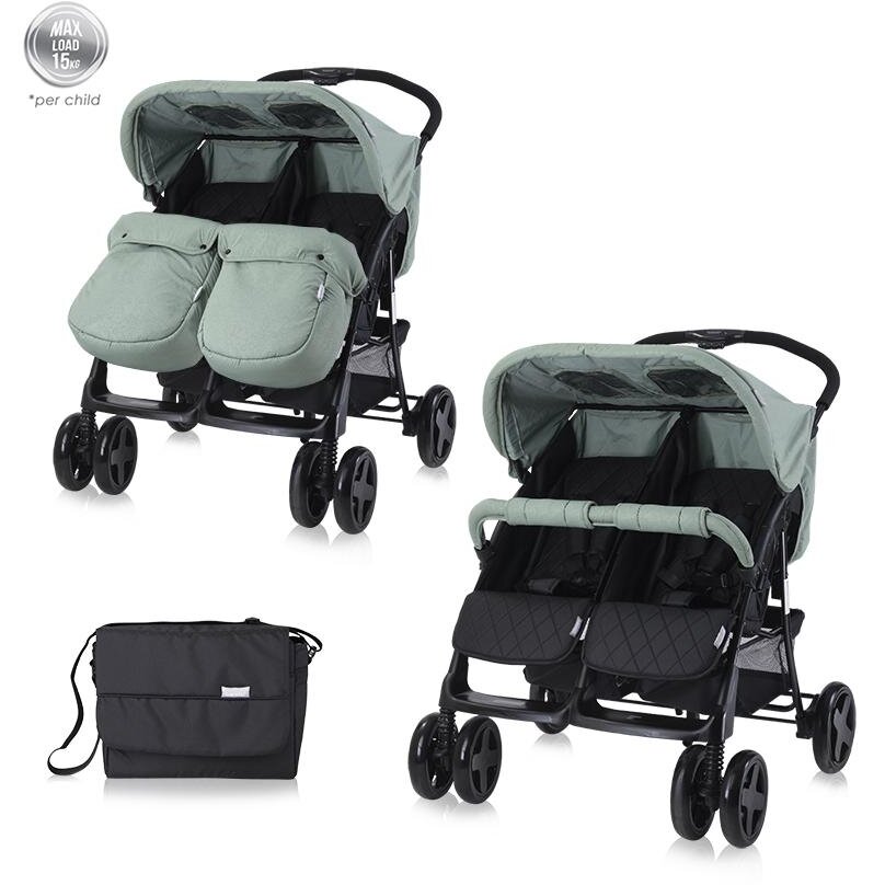 Carucior Pentru Gemeni Twin Green Bay