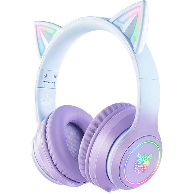 Casti B90 10M Gaming Bluetooth Albastru/Violet