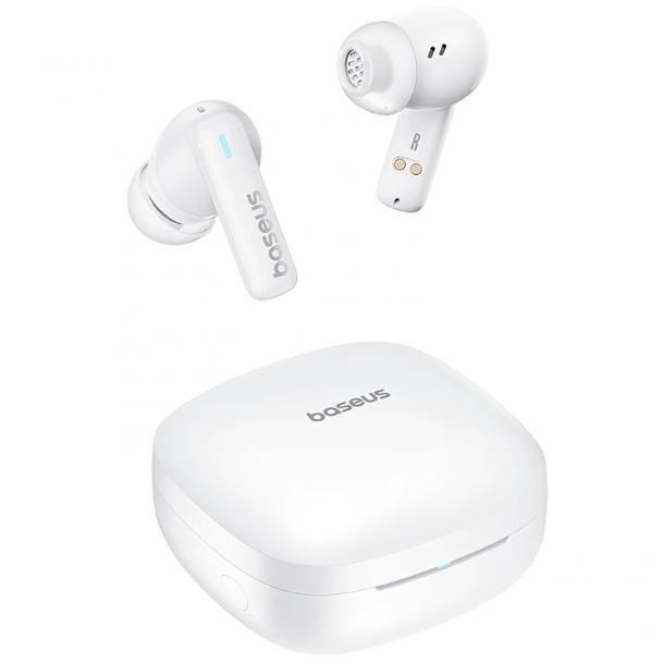 Casti Bowie E19 TWS Wireless Bluetooth 5.3 Alb