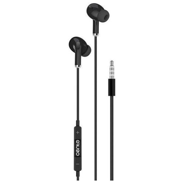 Casti Cu Fir S100 Silicon Negru