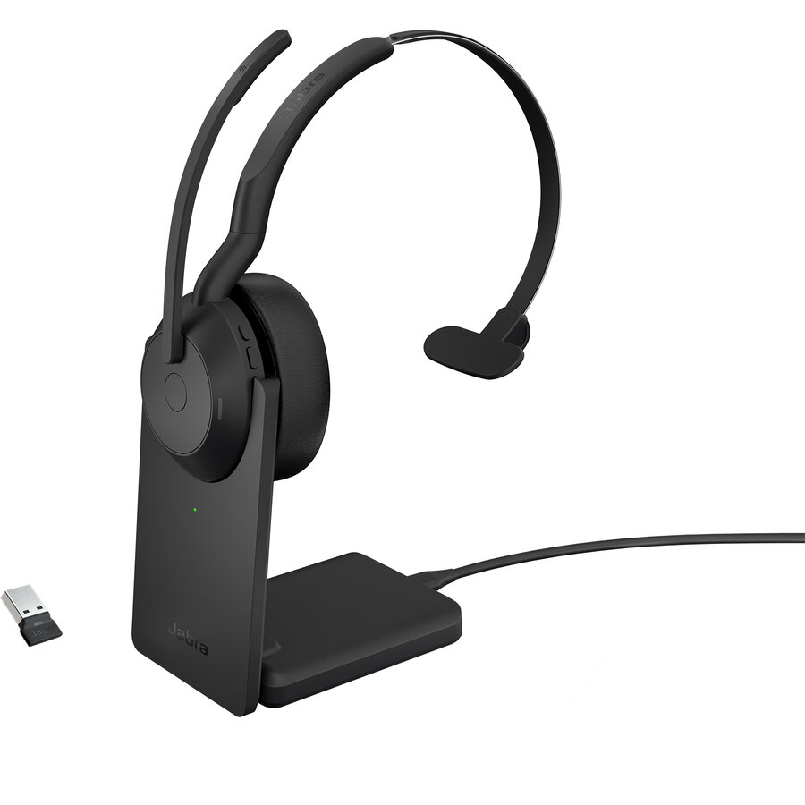 Casti Evolve2 55 Link380 390 Uc Mono Stand Negru