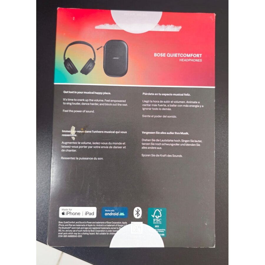 Casti Resigilat QuietComfort Cu Anulare Zgomot Wireless Negru