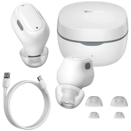 Casti Wireless Bowie WM01 Bluetooth 5.0 Microfon Pe Casca Alb