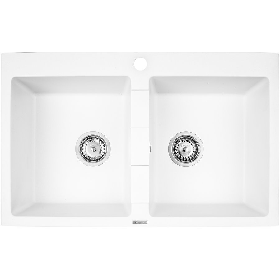 Chiuveta bucatarie SPARTA 78x50 2B Alb