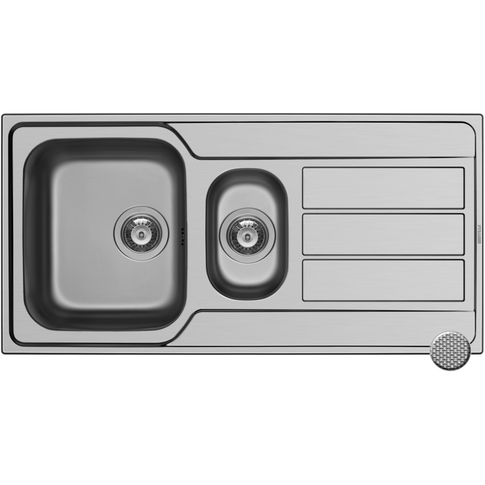 Chiuveta de bucatarie ATHENA 100*50 1 1/2B1D REV LN 1+1TH O92 GOF MNB