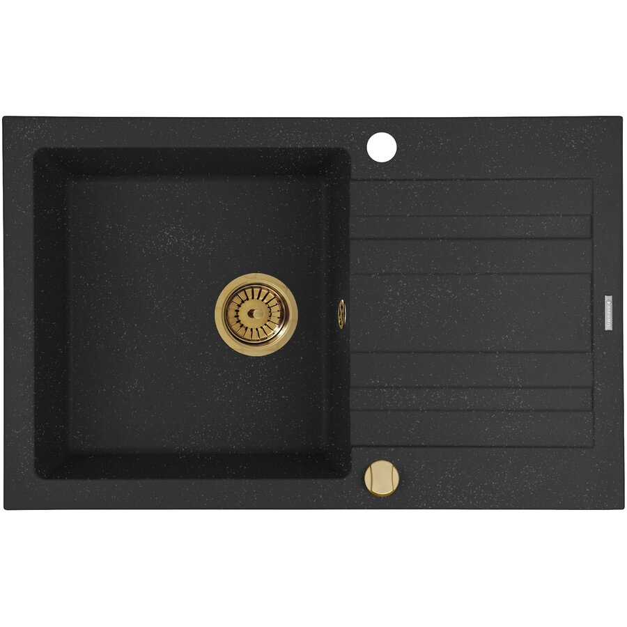 Chiuveta Granit NAXOS 79x50 1B 1D Black Gold