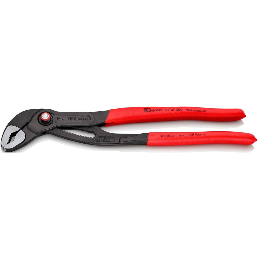 Cobra QuickSet pipe / water pump pliers 87 21 300 (red, length 300mm, for pipes up to 2.3/4)