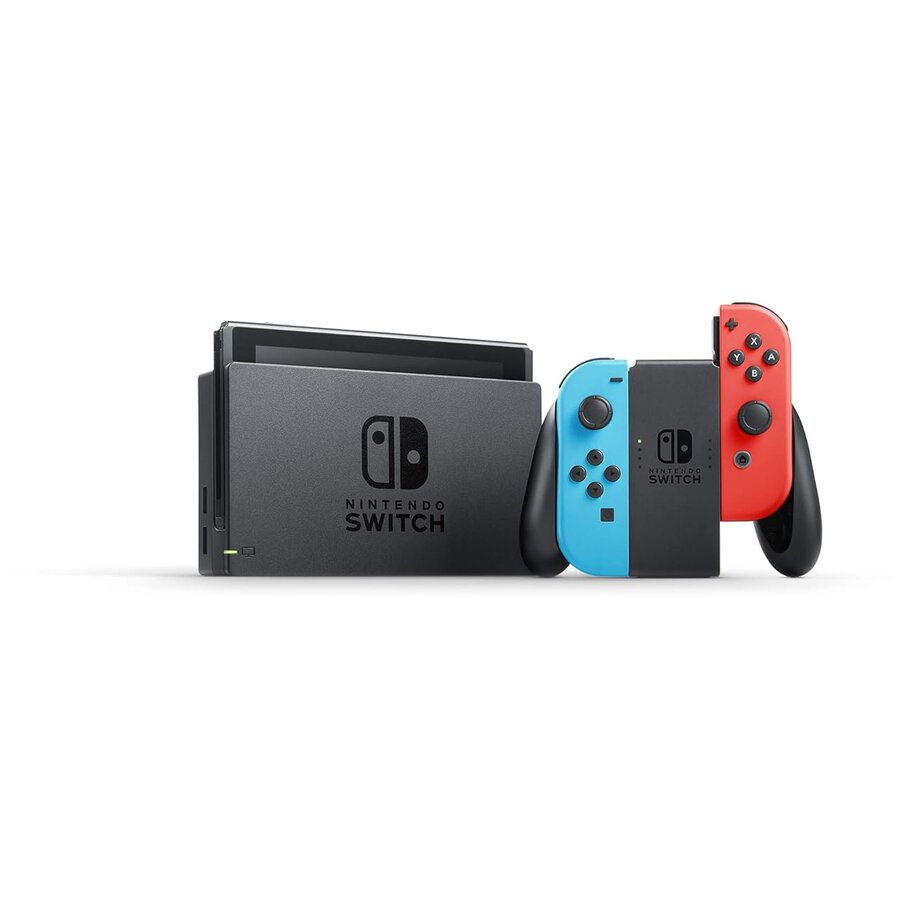 Consola Switch Extended Battery Neon Red & Neon Blue Joy Con Negru/Rosu/Albastru