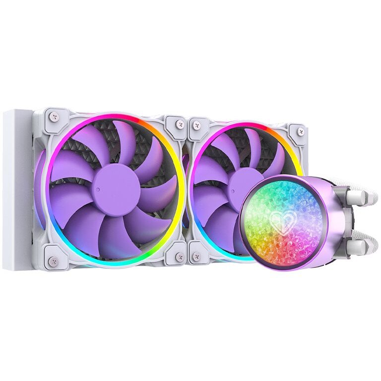 Cooler Procesor Cu Lichid Pinkflow 240 Diamond Purple Iluminare aRGB Alb