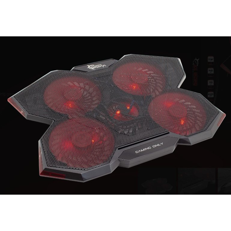 Cooling Pad GCP-29 ICE WIZARD / 4 fans Negru