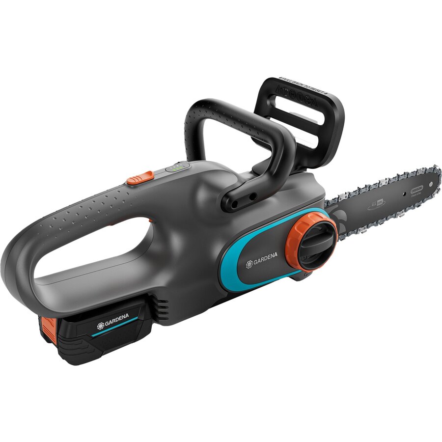 cordless chainsaw PowerSaw 250/18V P4A Ready-To-Use Set (grey/turquoise, Li-Ion battery 2.5Ah P4A, POWER FOR ALL ALLIANCE)