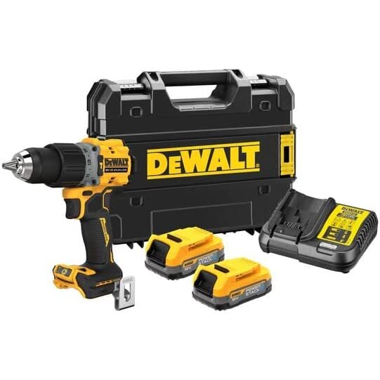 Cordless impact drill DCD805E2T, 18 volts (yellow/black, 2x POWERSTACK Li-Ion batteries 1.7 Ah, in T STAK box)