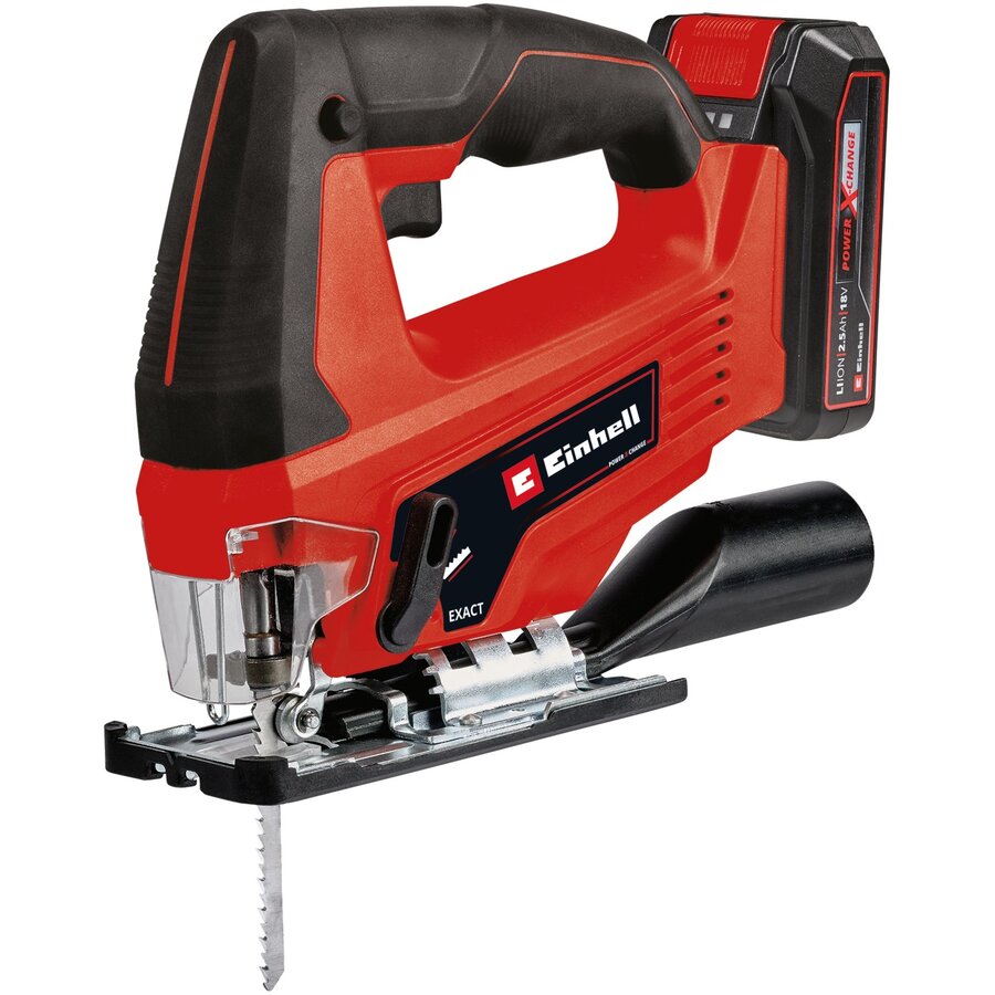 cordless jigsaw TC-JS 18 Li (red/black, Li-ion battery 2.5Ah, case E-Box Basic)