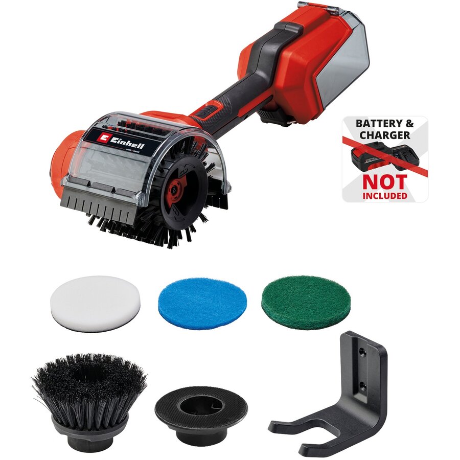 cordless surface brush PICOBELLA 18/90, weed remover (red/black, without battery and charger)