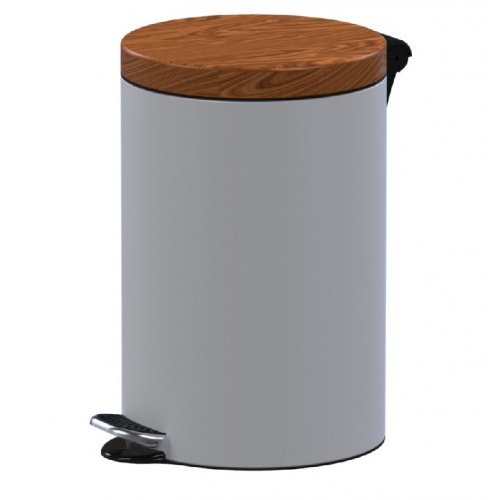 Cos menajer cu pedala Metal 12 Litri Alb Wood