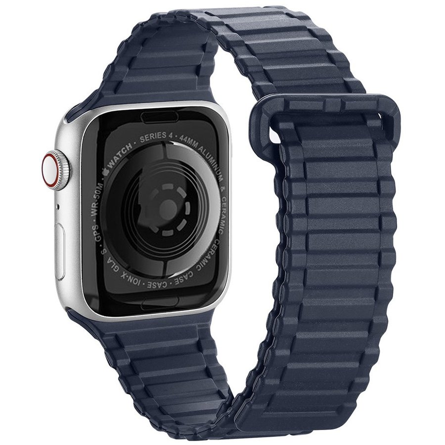 Curea Smartwatch compatibila cu Apple Watch 4/5/6/7/8/SE 38/40/41mm Bleumarin