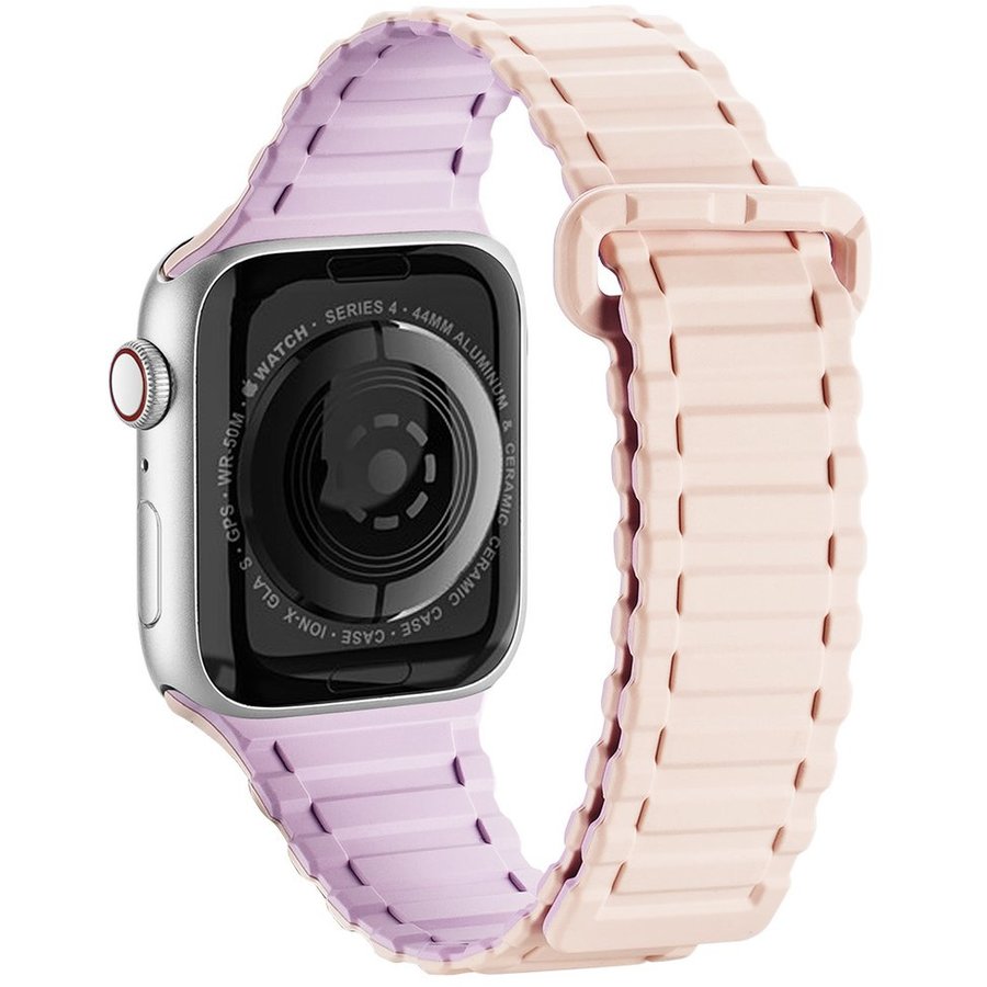 Curea Smartwatch compatibila cu Apple Watch 4/5/6/7/8/SE 38/40/41mm Roz/Mov