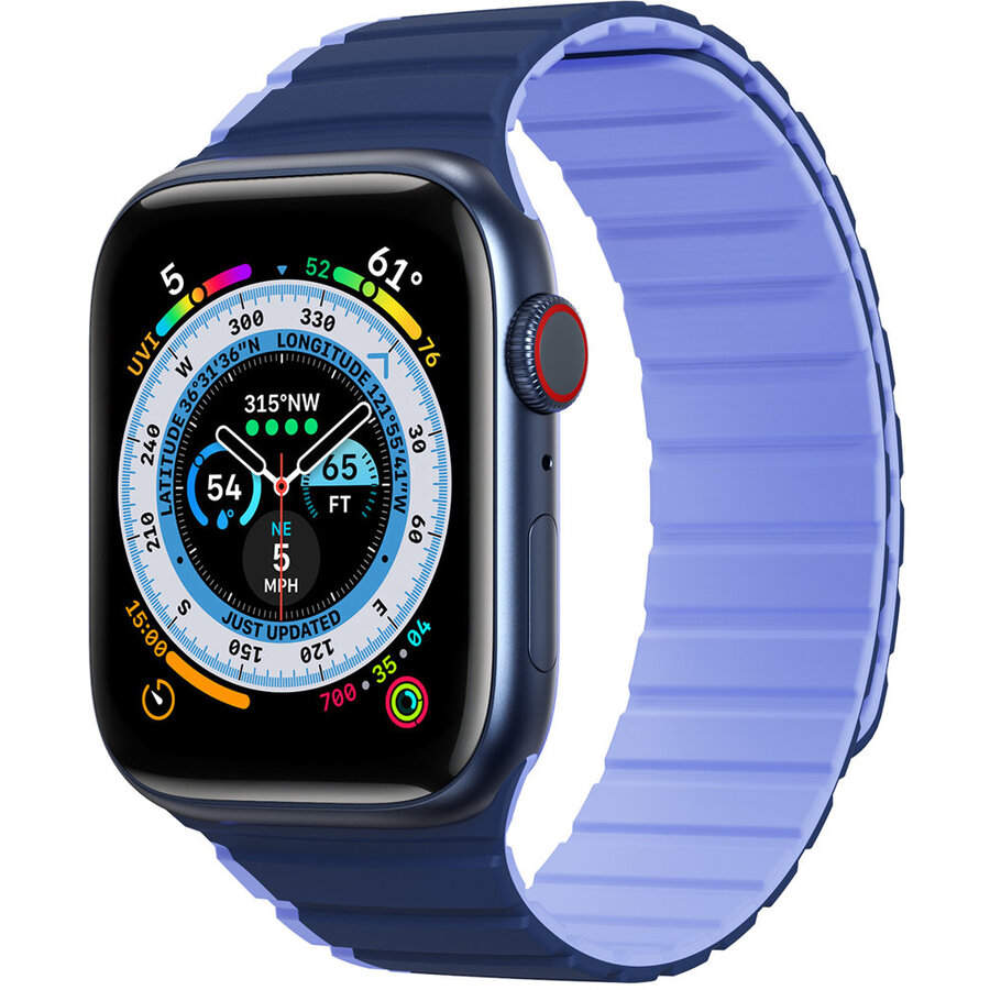 Curea Smartwatch compatibila cu Apple Watch 4/5/6/7/8/SE/Ultra 42/44/45/49mm Albastru