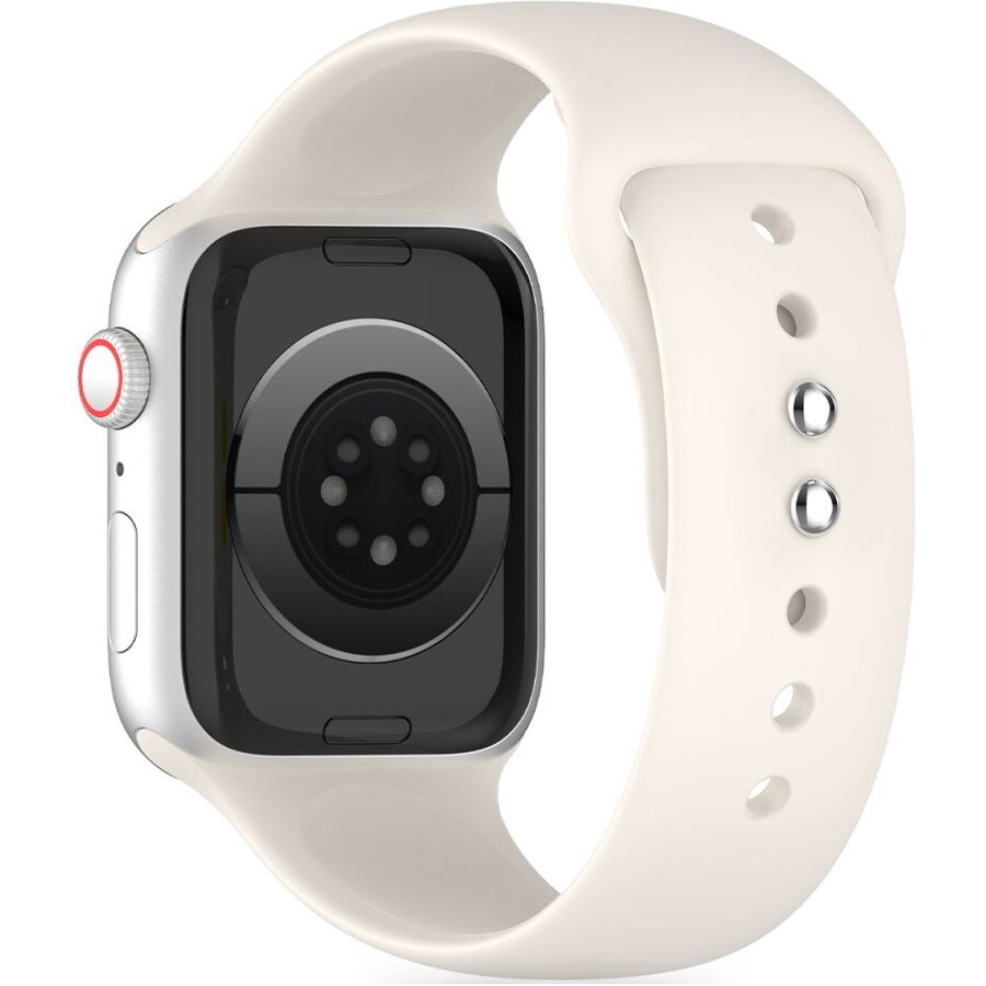 Curea Smartwatch compatibila cu Apple Watch 4/5/6/7/8/9/SE/Ultra1/2 42/44/45/49mm Starlight