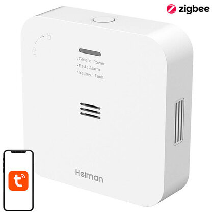 Detector Inteligent de Monoxid de Carbon WS-720ES Precizie Inalta WiFi Montare Perete sau Tavan Alb