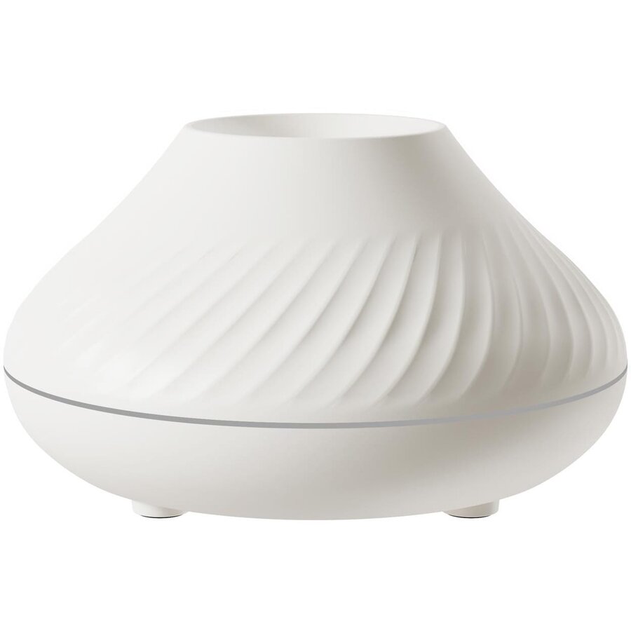 Difuzor Aromaterapie Flame Rezervor 130ML Putere 6.5W + Ulei Esential de Lavanda 10ML Alb