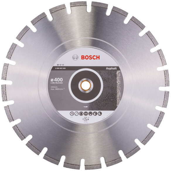 Disc Diamantat Pentru Asfalt 3.6x400x20/25.4mm 1x Bucata