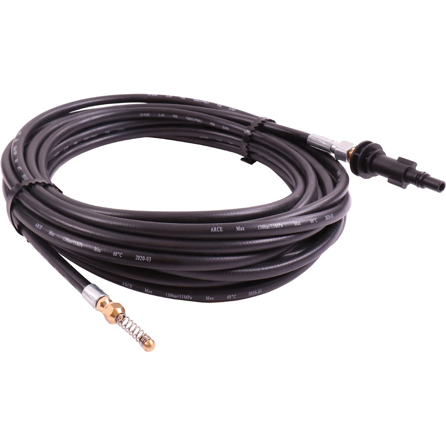 Dispozitiv de curatat tevi compatibil cu aparatele de spalat HTR 10m duza in spirala