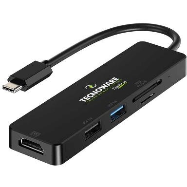 Docking Station FHUB17693  USB-C HDMI Full HD 1080P USB 3.0 Card Reader SDXC Negru