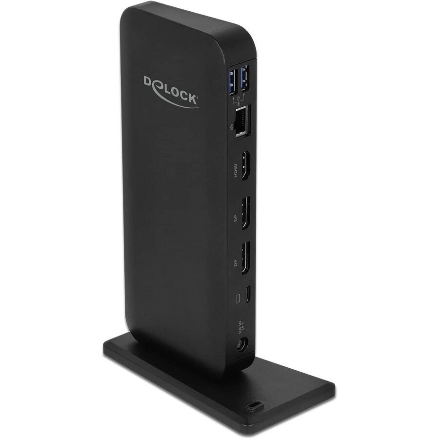 Docking Station USB-C la HDMI / Displayport v1.4 / USB 3.2 / Gigabit LAN / PD 3.0