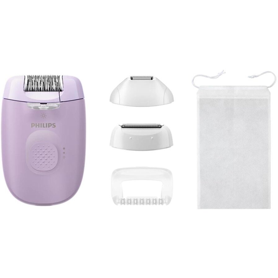 Epilator cu Fir Seria 4000 BRE257/00 2 Setari de Viteza Cap de Epilare Lavabil 4 Accesorii Lila
