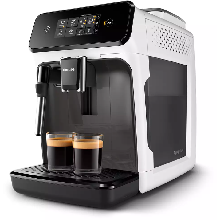 Espressor Automat EP1223/00 Seria 1200 1500W 15bar Sistem Clasic De Spumare 2 Bauturi Rasnita Ceramica Alb