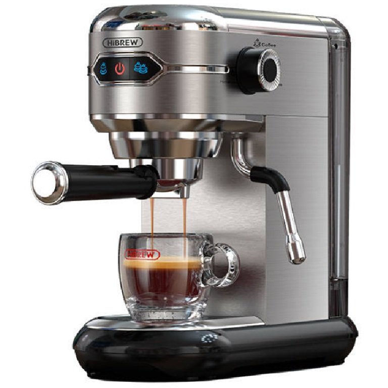 Espressor cafea H11, 19 bar, 1450W, 1100ml, Compatibil cu cafea macinata si pastile Pad ESE, Negru/Gri