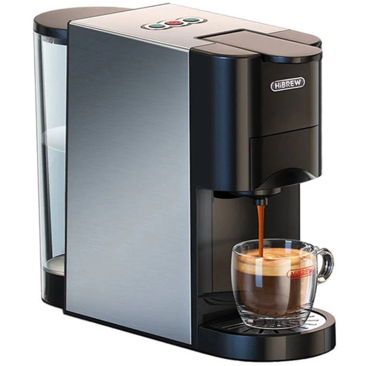 Espressor Cafea H3A 19Bar 1450W 1000Ml Compatibil Cu Capsule Nespresso Dolce Gusto Si Cafea Macinata Negru/Gri