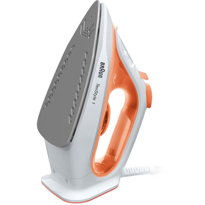 Fier Calcat TexStyle 1 SI1009OR  1900W Abur Variabil 25g/min Jet Abur 120g/min Rezervor 220ml Talpa Ceramica  Cistem Antipicurare  Portocaliu