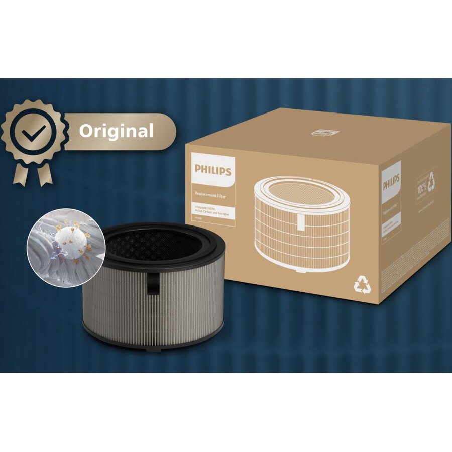 Filtru NanoProtect HEPA FY3400/30 pentru Purificatoarele si Umidificatoarele de Aer AC342x Gri