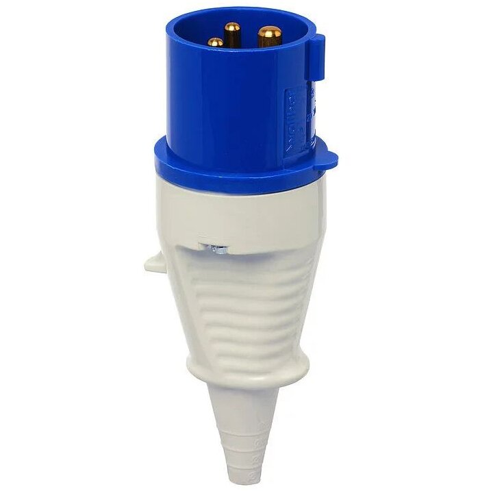 Fisa IP44 16A 3P 230V Alb-Albastru