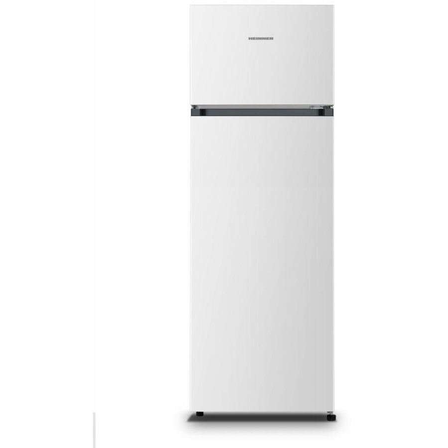 Frigider cu 2 Usi HF-HS243E++ 243L Control Mecanic cu Temostat Reglabil Lumina LED Usi Reversibile H 161CM Clasa E Alb