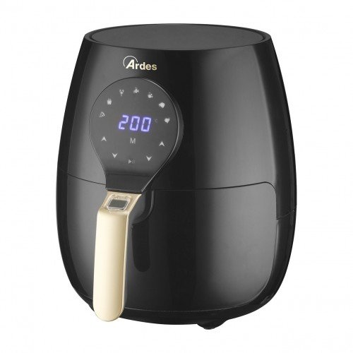 Friteuza cu Aer Cald AR1K33 Eldorada Maxi 1450W Afisaj Digital 5L Termostat Reglabil Timer Negru