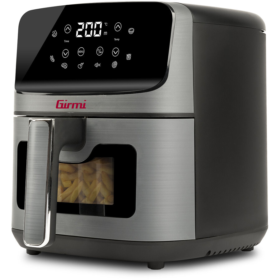 Friteuza cu Aer Cald Ecofrit Lite FG27 Capacitate 4.2L 8 Programe Prestabilite 1500W Negru/Gri