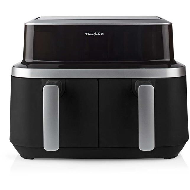 Friteuza Digitala cu Aer Cald 2600W 2x 4.2L 2 Zone Independente 10 Moduri de Gatit Negru