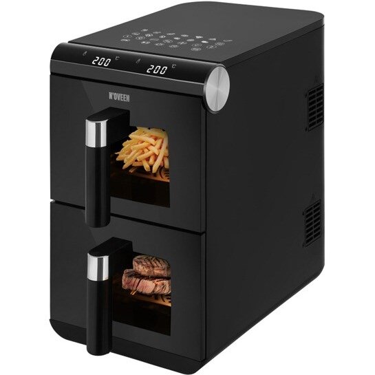 Friteuza DoubleCrisp AF5050 X-LINE Fat Free cu Aer Cald 1700W 11L Negru