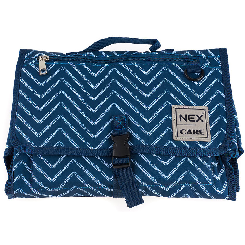 Geanta pentru Bebelusi, Copii si Mamici, ideala pentru schimbarea scutecelor, impermeabila - CARE - Geanta Dama de Mana/Carucior/Portabila - Traver Organizer Set/Changing Pad, Alb/Albastru