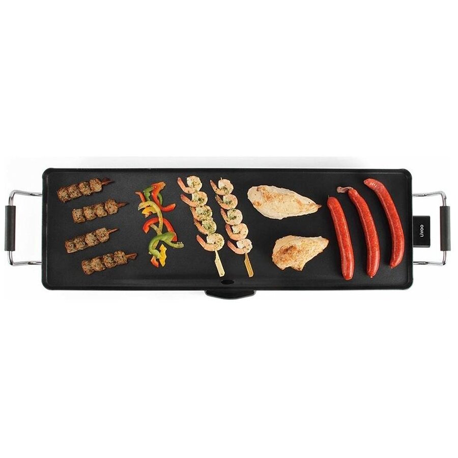 Gratar Electric DOM231 Teppan Yaki 90 x 23cm Termostat Reglabil 1800W Negru