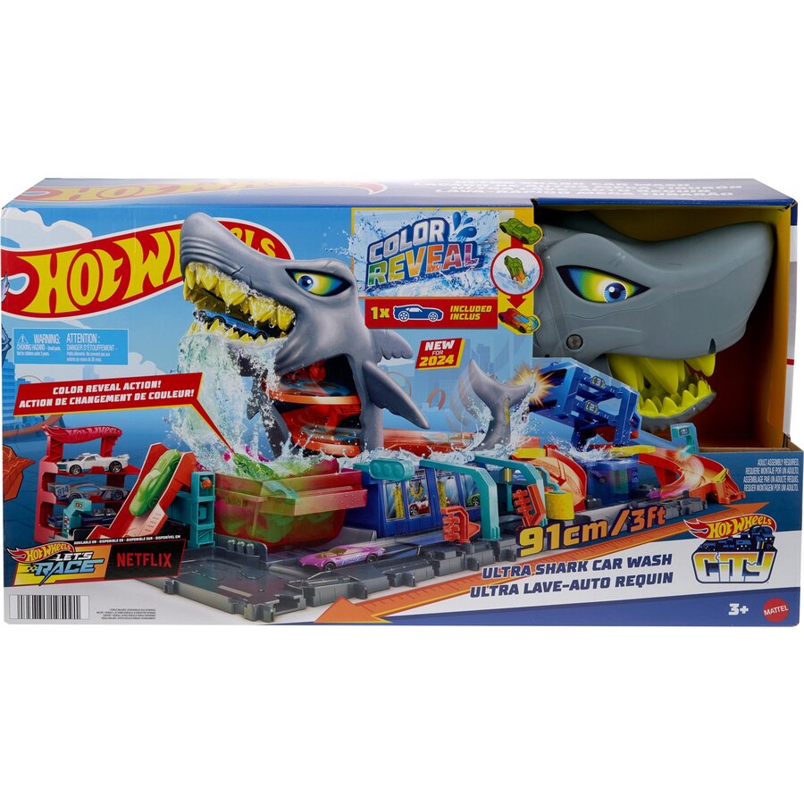 Hot Wheels Hot Wheels City Ultimate Shark Car Wash, Play Building
